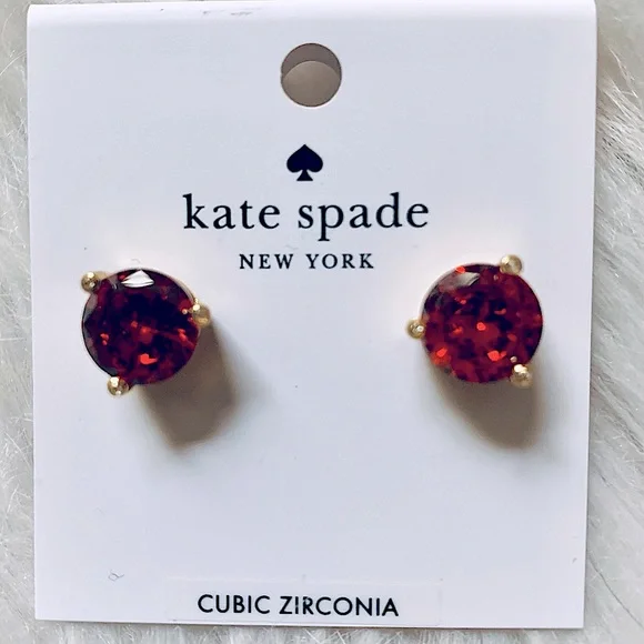 kate spade Jewelry Kate Spade Rise And Shine Garnet Stud